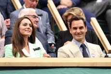 Wimbledon 2023 LIVE:  Andy Murray in action as Roger Federer and Kate Middleton watch on