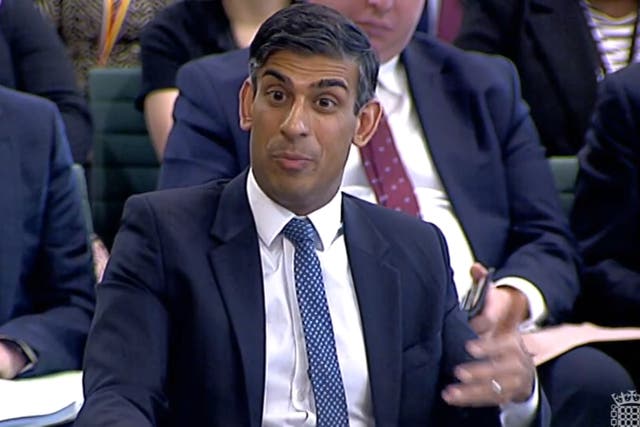 Prime Minister Rishi Sunak appeared before the Liaison Committee (House of Commons/UK Parliament/PA)
