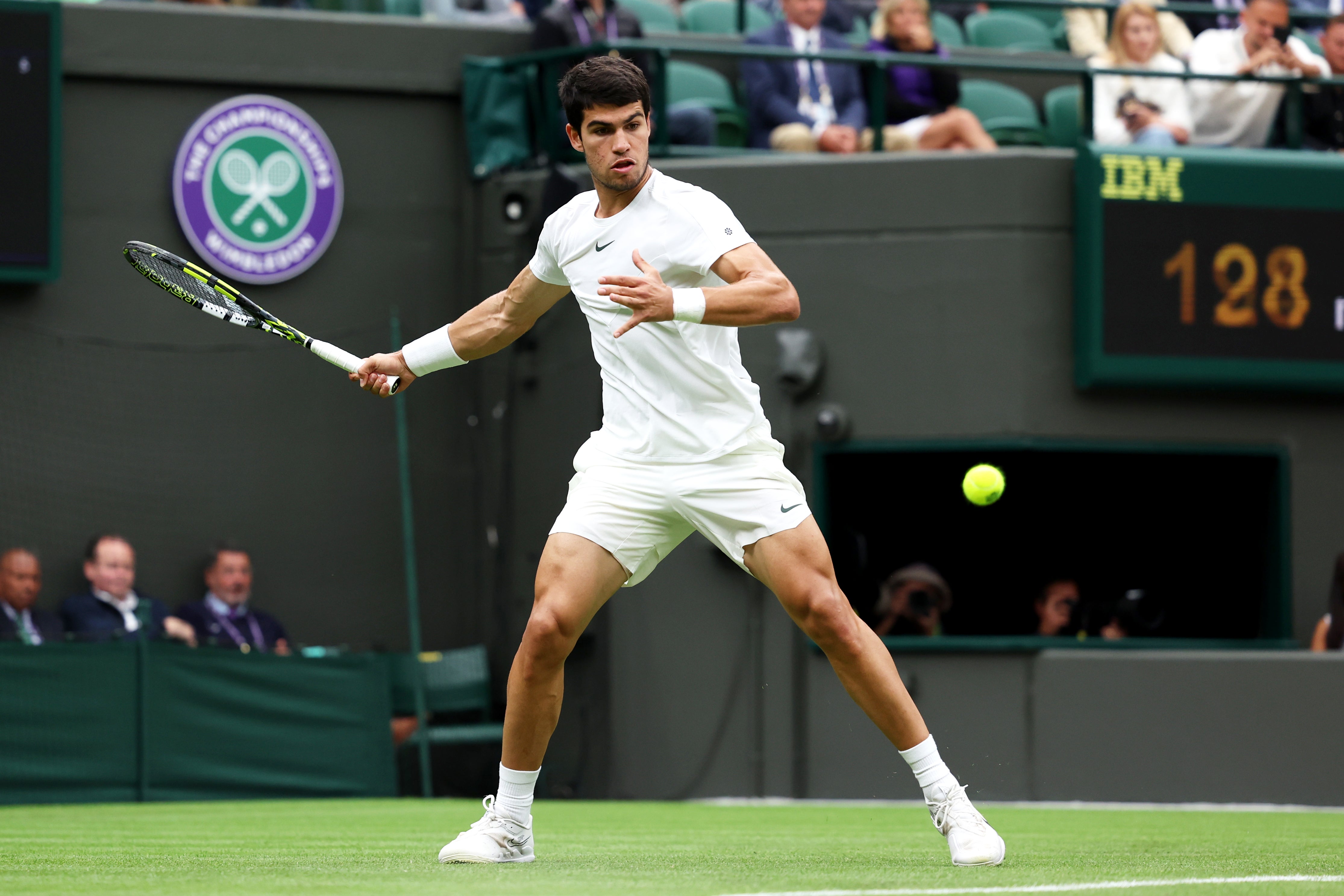Carlos Alcaraz sealed his place in the second round of Wimbledon