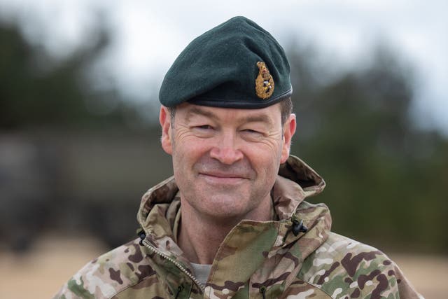 <p>Patrick Sanders, 58, will step down as head of the army in the coming days after two years in post</p>