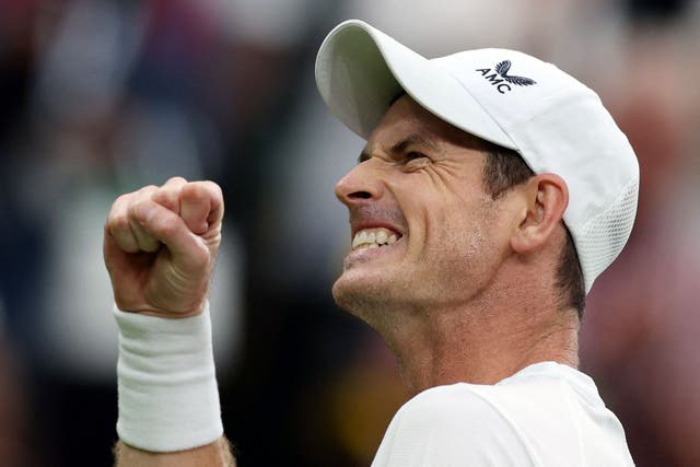 <p>Andy Murray celebrates beating Ryan Peniston</p>