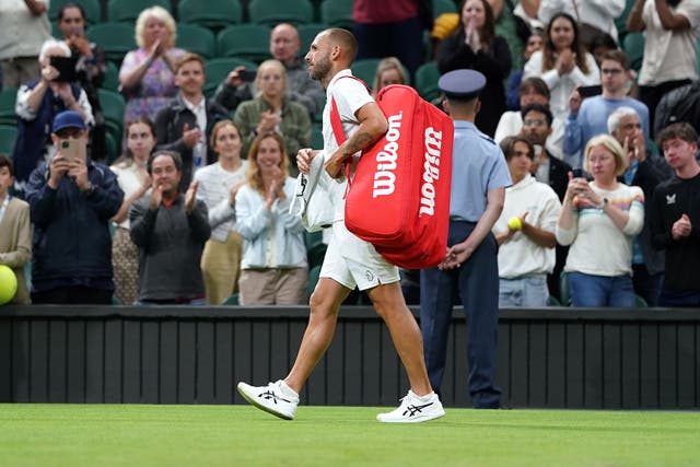 Dan Evans is out of Wimbledon (Adam Davy/PA)