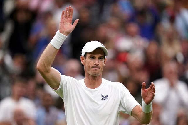 Andy Murray celebrates victory over Ryan Peniston (Adam Davy/PA)