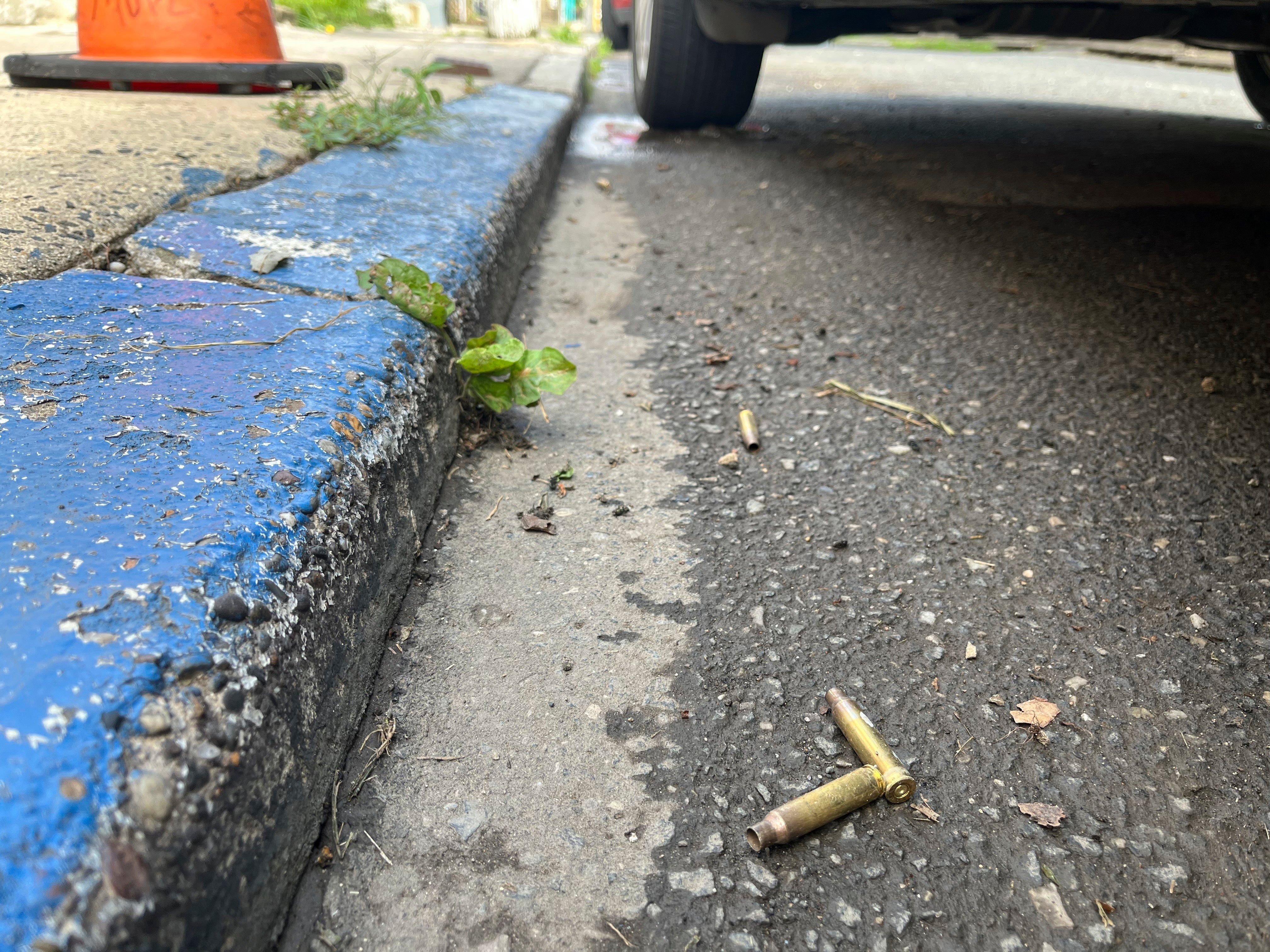 Spent shell casings are shown on the street in Philadelphia early Tuesday, July 4, 2023 in Philadelphia