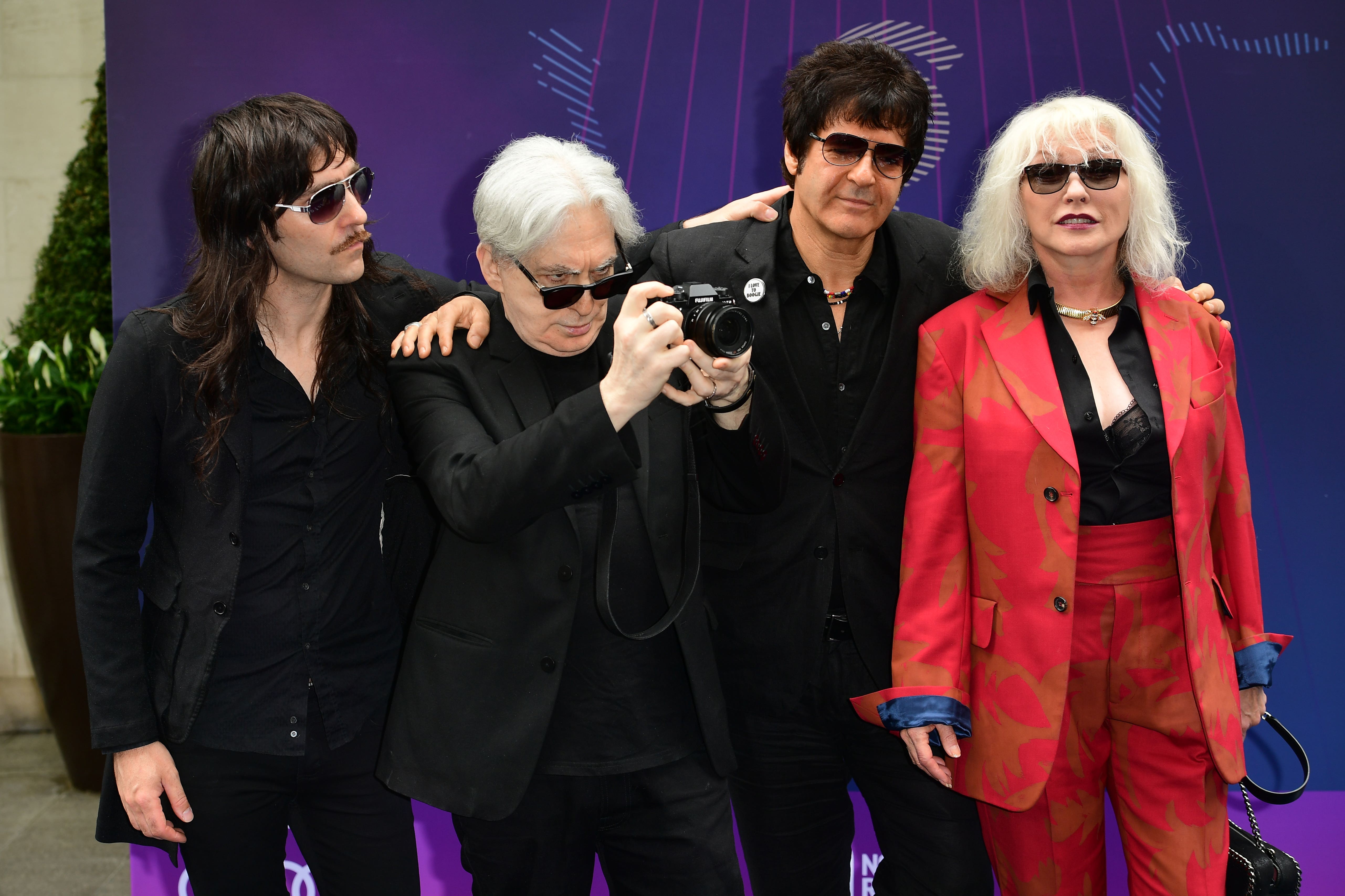 Clem Burke, second from right, with bandmates Matt Katz-Bohen, left, Chris Stein, second from left, and Debbie Harry (Ian West/PA)