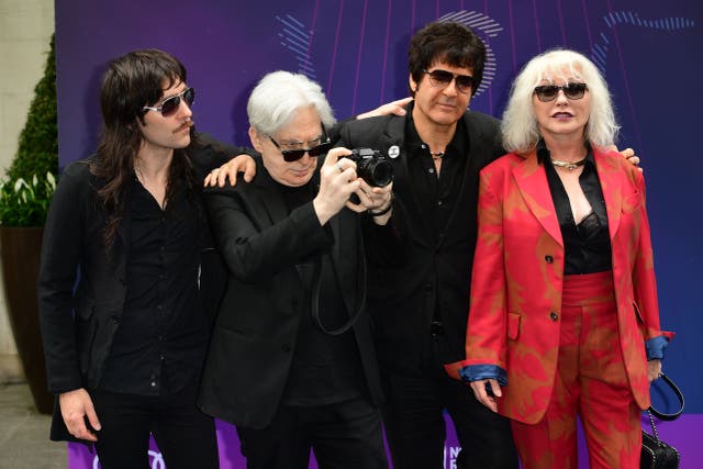 Clem Burke, second from right, with bandmates Matt Katz-Bohen, left, Chris Stein, second from left, and Debbie Harry (Ian West/PA)