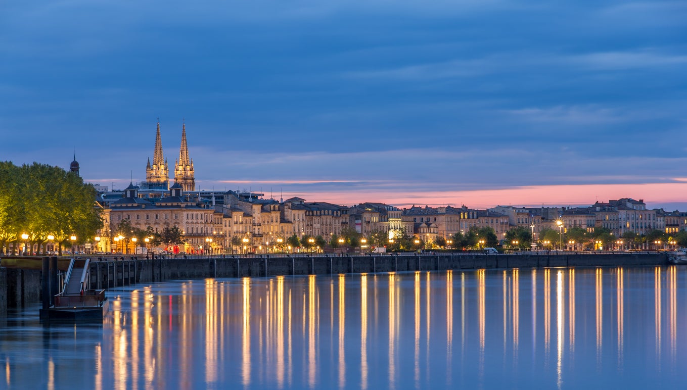 A view of the riverfront in Bordeaux