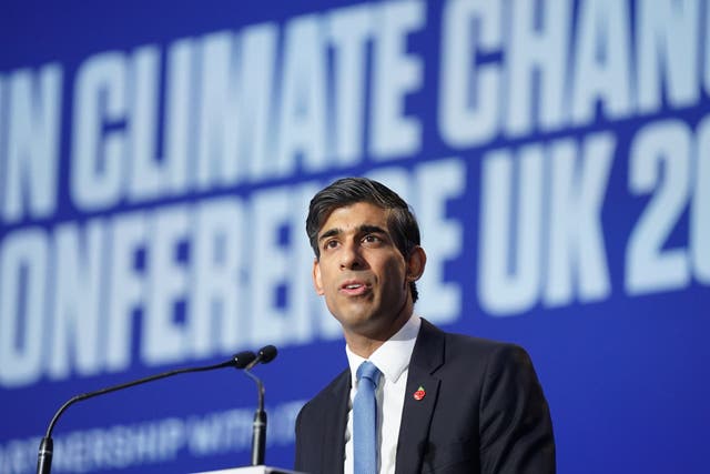 Rishi Sunak has insisted the UK remains committed to the ?11.6 billion target (PA)