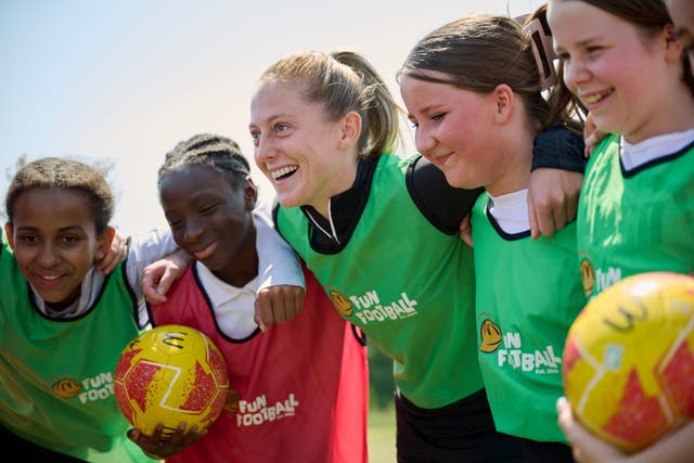 England’s Keira Walsh took part in a McDonald’s Fun Football session in Greater Manchester (McDonalds handout)