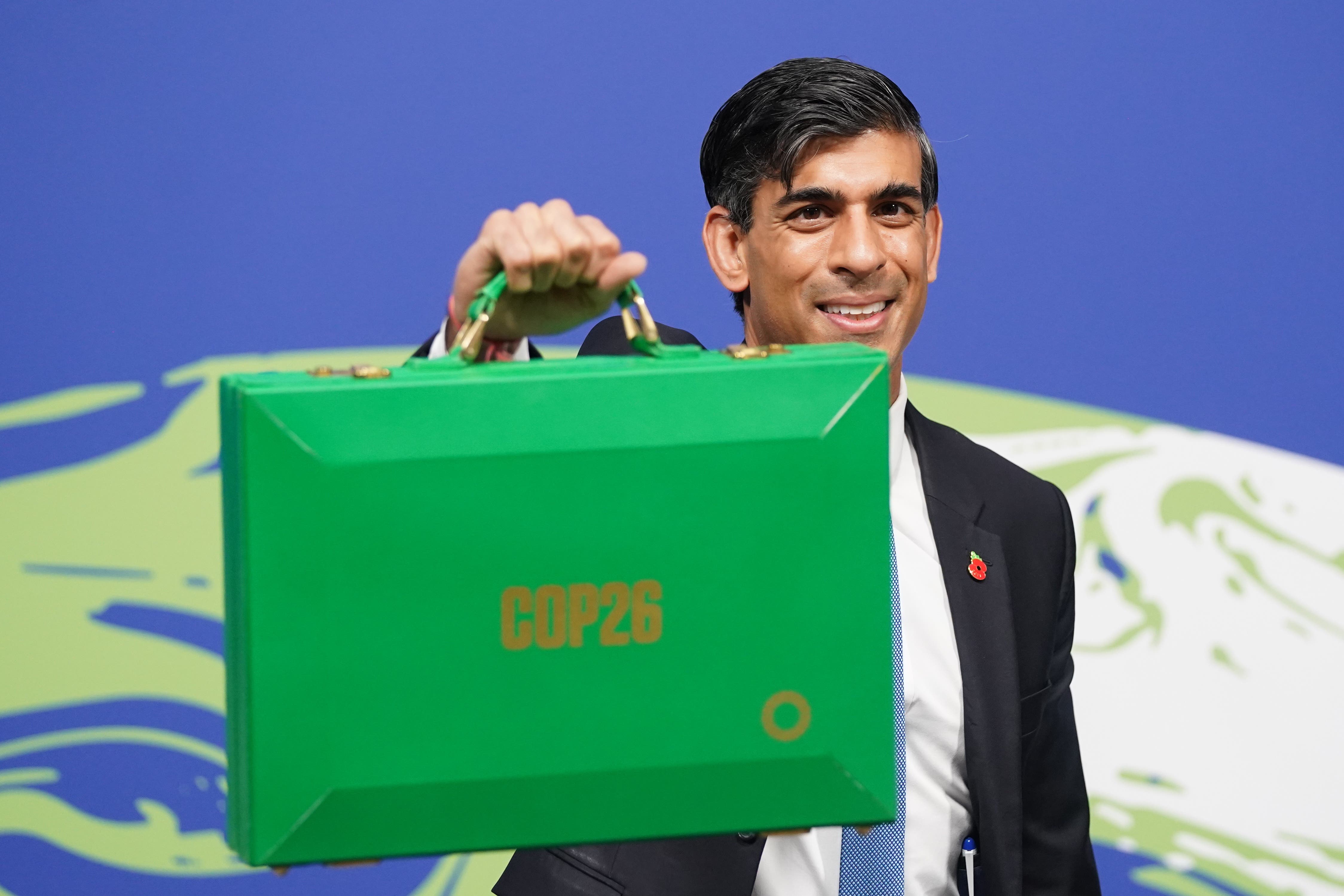 Rishi Sunak made ‘strong commitments’ on green finance as chancellor, but as Prime Minister has left ‘a vacuum’, a Tory MP has said (Stefan Rousseau/PA)
