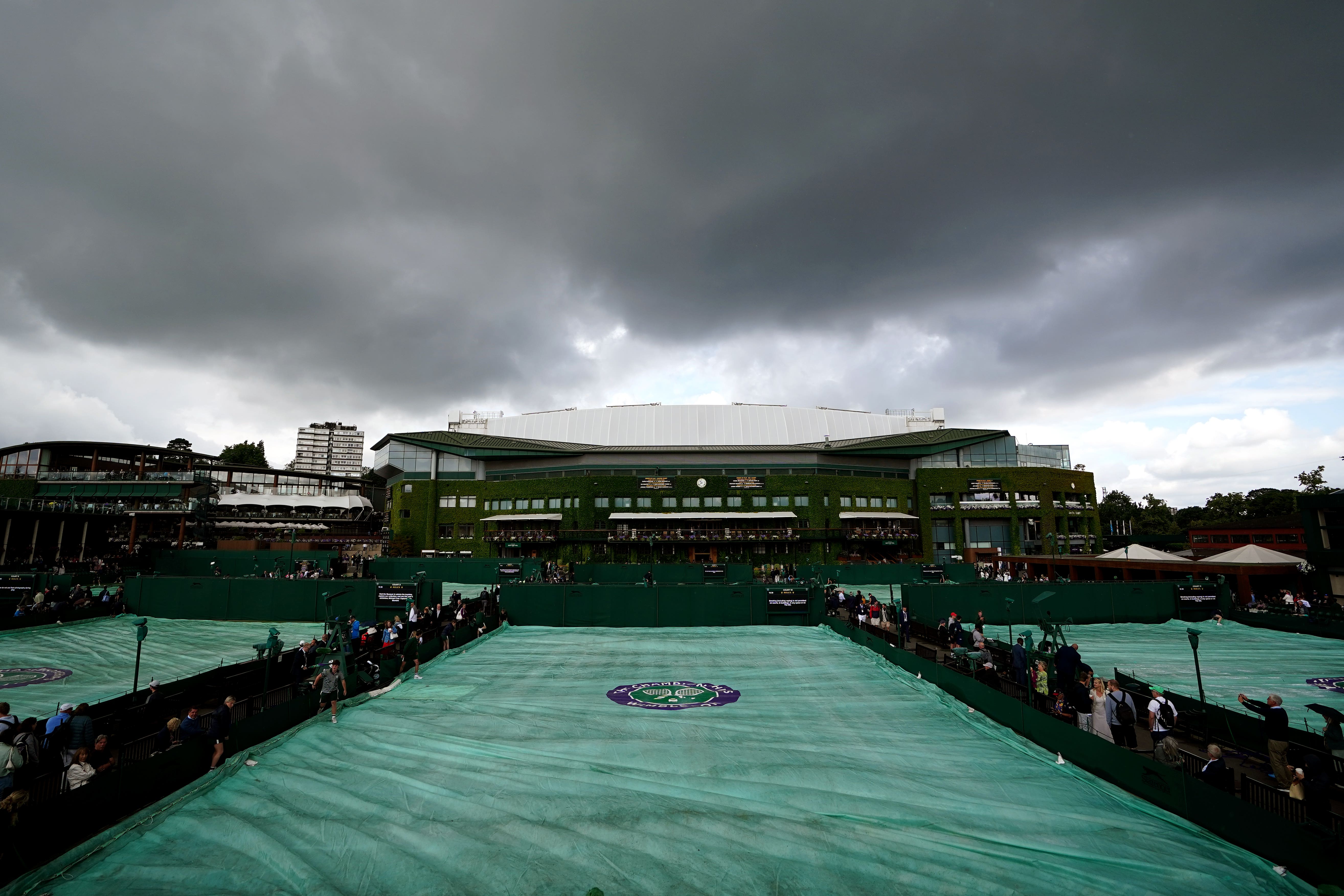 More rain arrived at Wimbledon on Wednesday morning (Zac Goodwin/PA)