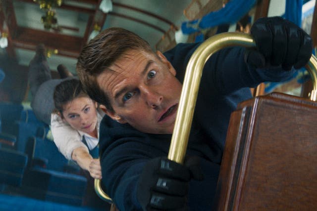 <p>Hayley Atwell and Tom Cruise in ‘Mission: Impossible – Dead Reckoning Part One’ </p>