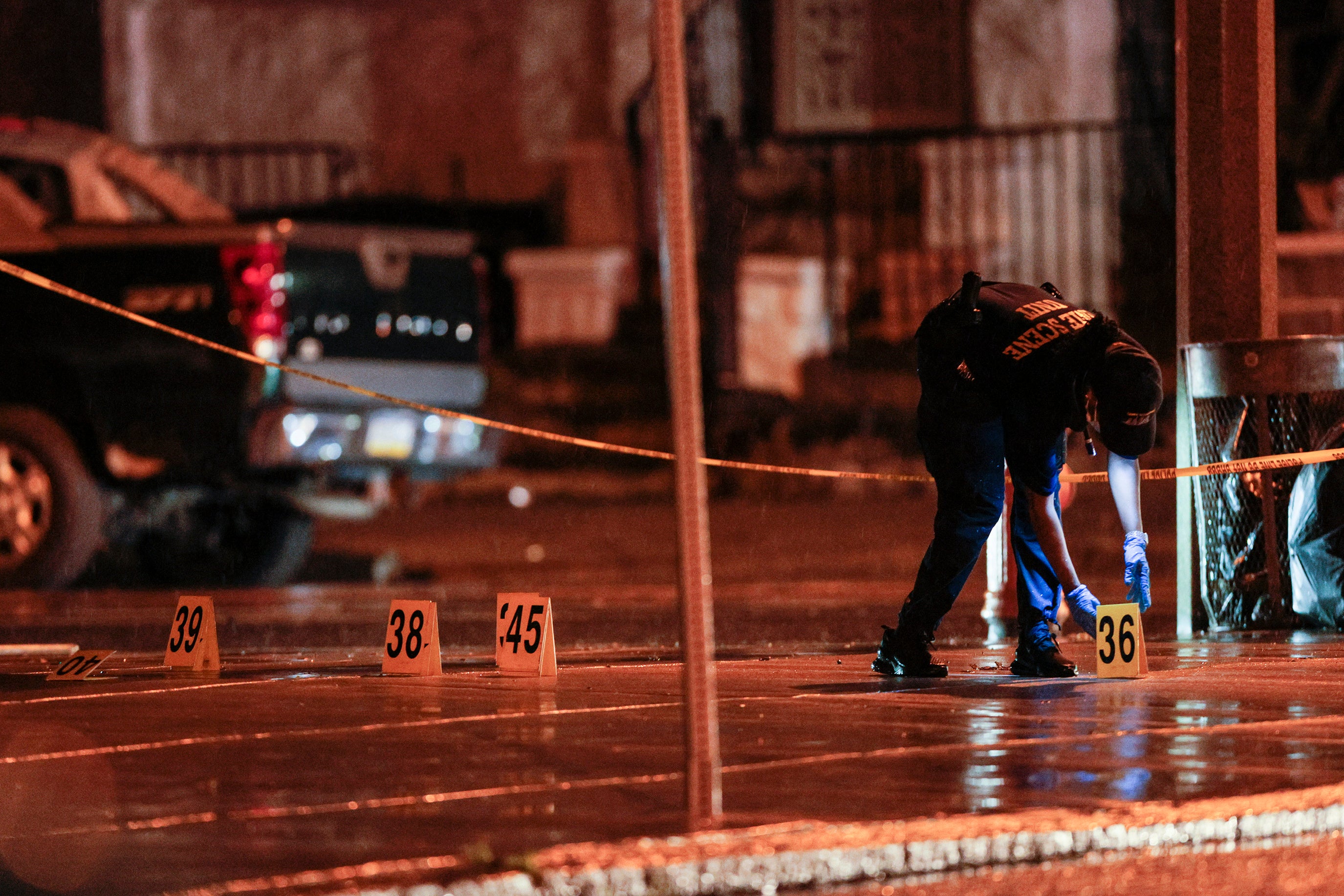 Police on the scene of the Philadelphia shooting