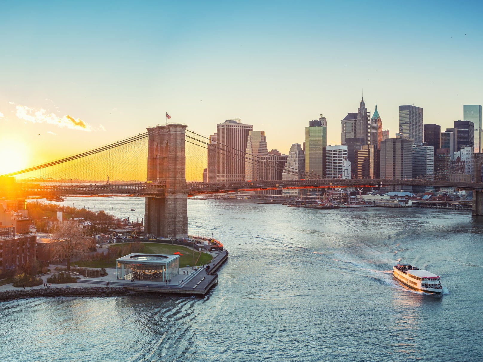 Escape the airport hustle as you cruise into New York