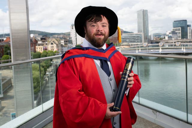 Oscar-winning actor James Martin has been awarded an honorary doctorate from Ulster University (Ulster University/PA)