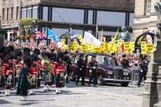 Two arrested as protests held during royal event in Edinburgh