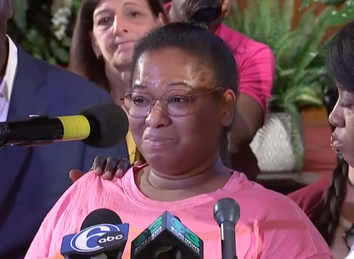 Josephine Wamah, 31, paid emotional tribute to her brother Joseph Wamah Jr at a press conference in Philadelphia on Wednesday
