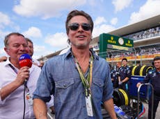 Why is Brad Pitt filming at Silverstone during the British Grand Prix?