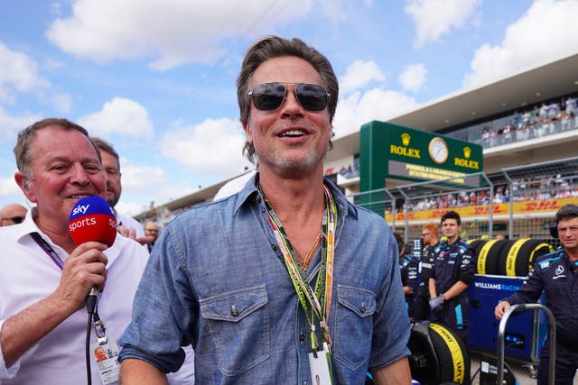 <p>Brad Pitt visits Williams Racing during the Formula 1 United States Grand Prix at Circuit of The Americas on October 23, 2022 in Austin, Texas. (Photo by Alex Bierens de Haan/Getty Images for Williams Racing)</p>