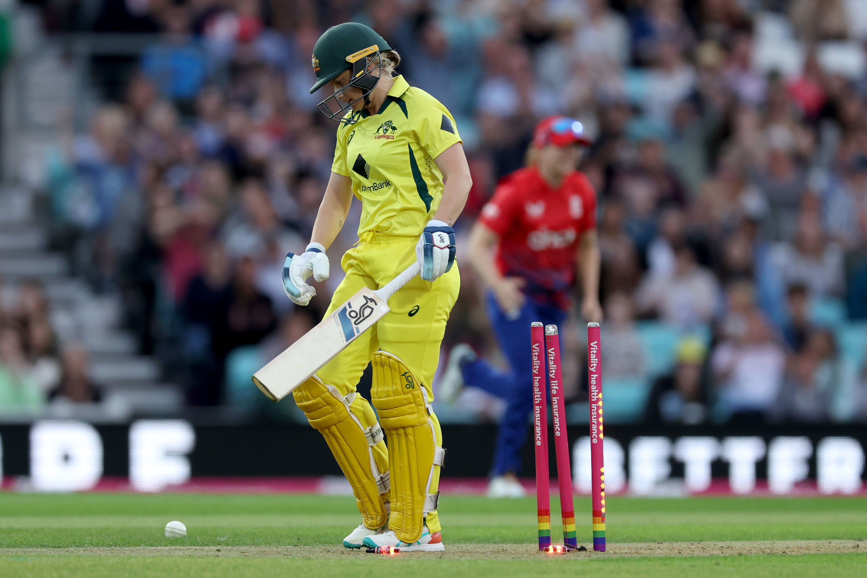 Alyssa Healy’s dismissal sparked a batting collapse for Australia