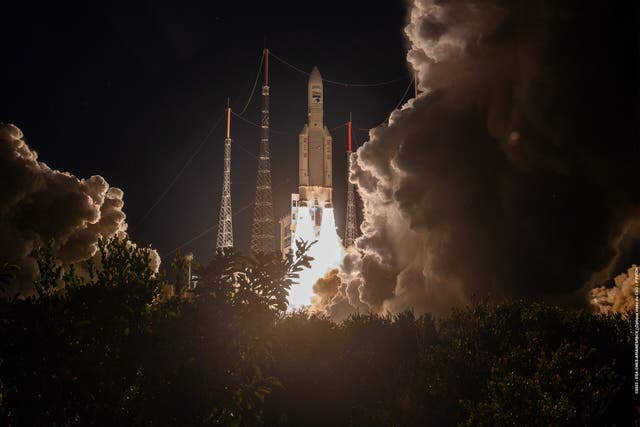 <p>Europe’s Ariane-5 bows out in style</p>