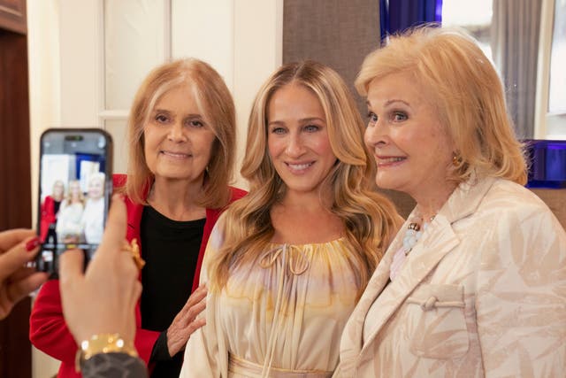 <p>Gloria Steinem, Sarah Jessica Parker and Candice Bergen in ‘And Just Like That’ </p>