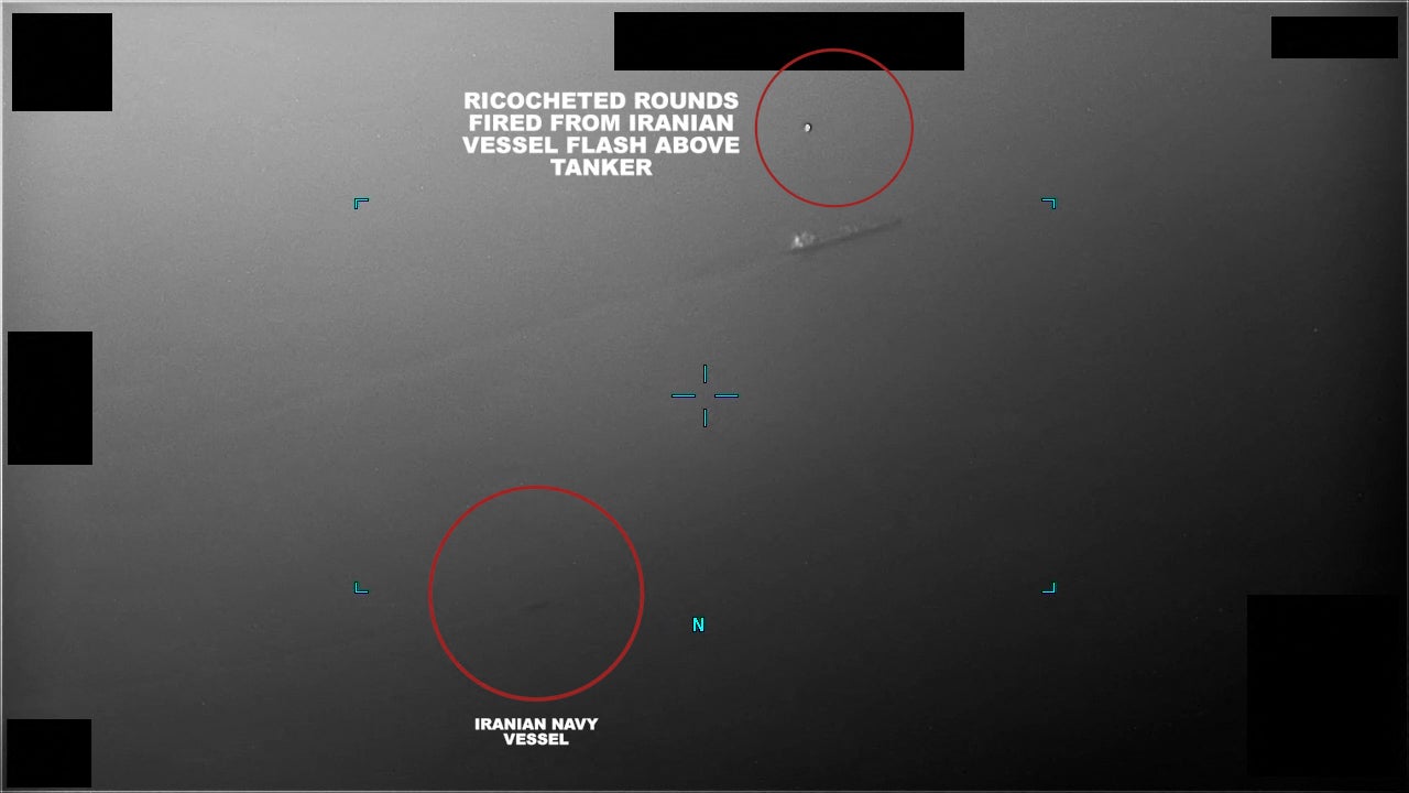 ranian naval vessel firing multiple long bursts of rounds from small arms and crew-served weapons during an attempt to seize the commercial tanker in the Gulf of Oman