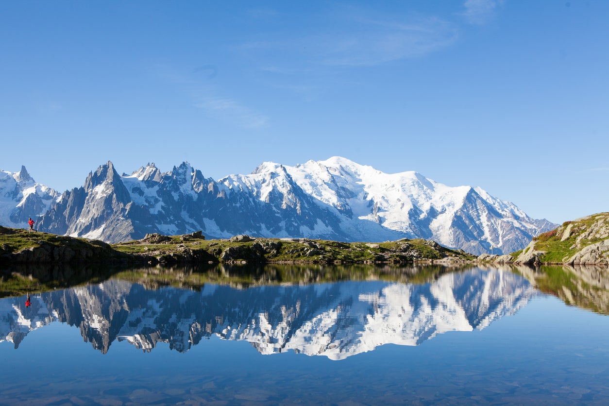Chamonix and Mont Blanc are popular summer destinations in the Alps
