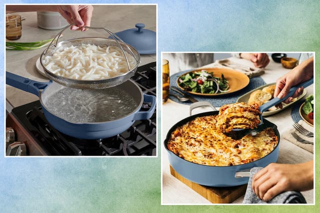 <p>The brands’ non-stick pans can roast, bake, boil, fry and more </p>