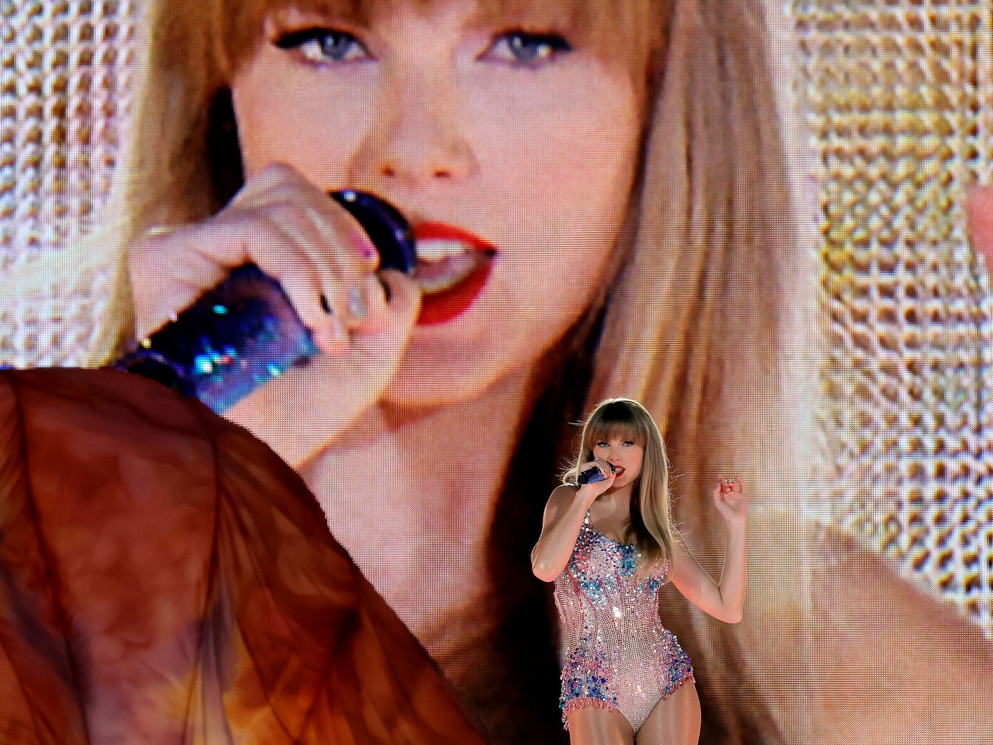 ERAzona: Taylor Swift performs onstage for the opening night of the Eras Tour in Glendale, Arizona