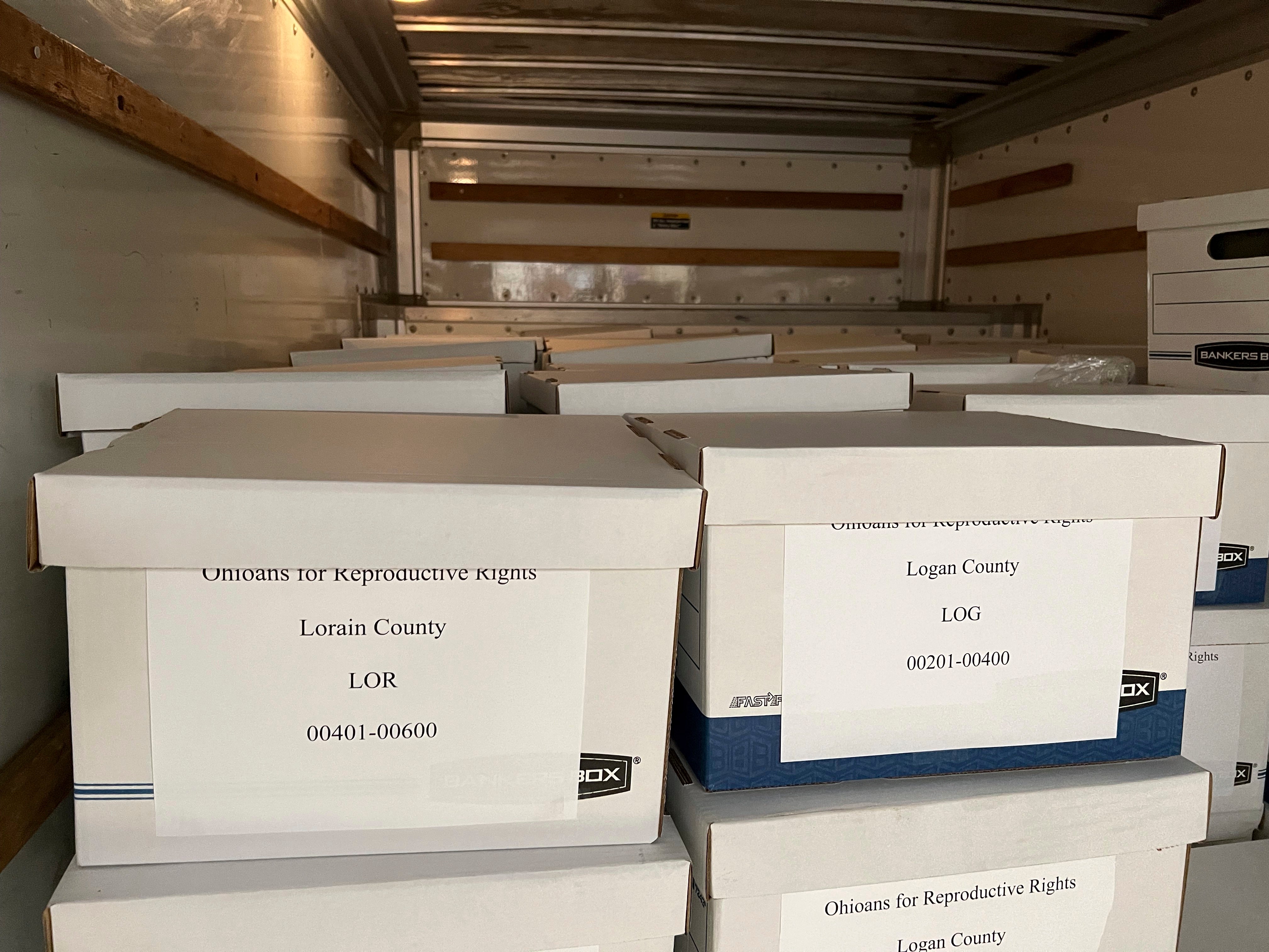 Boxes of petition signatures to put a constitutional amendment on fall ballots in Ohio arrived at the state’s secretary of state office on 5 July.
