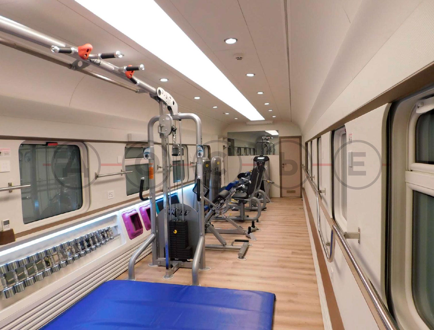 Putin’s armoured train features a state-of-the-art gym