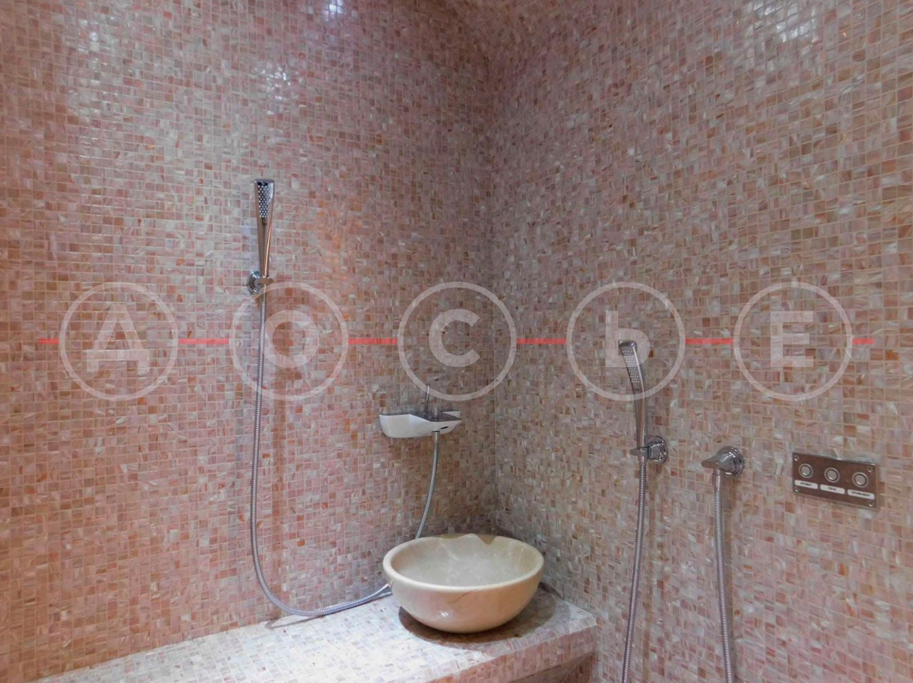 The “fancy shower” includes an “aroma foam” mode