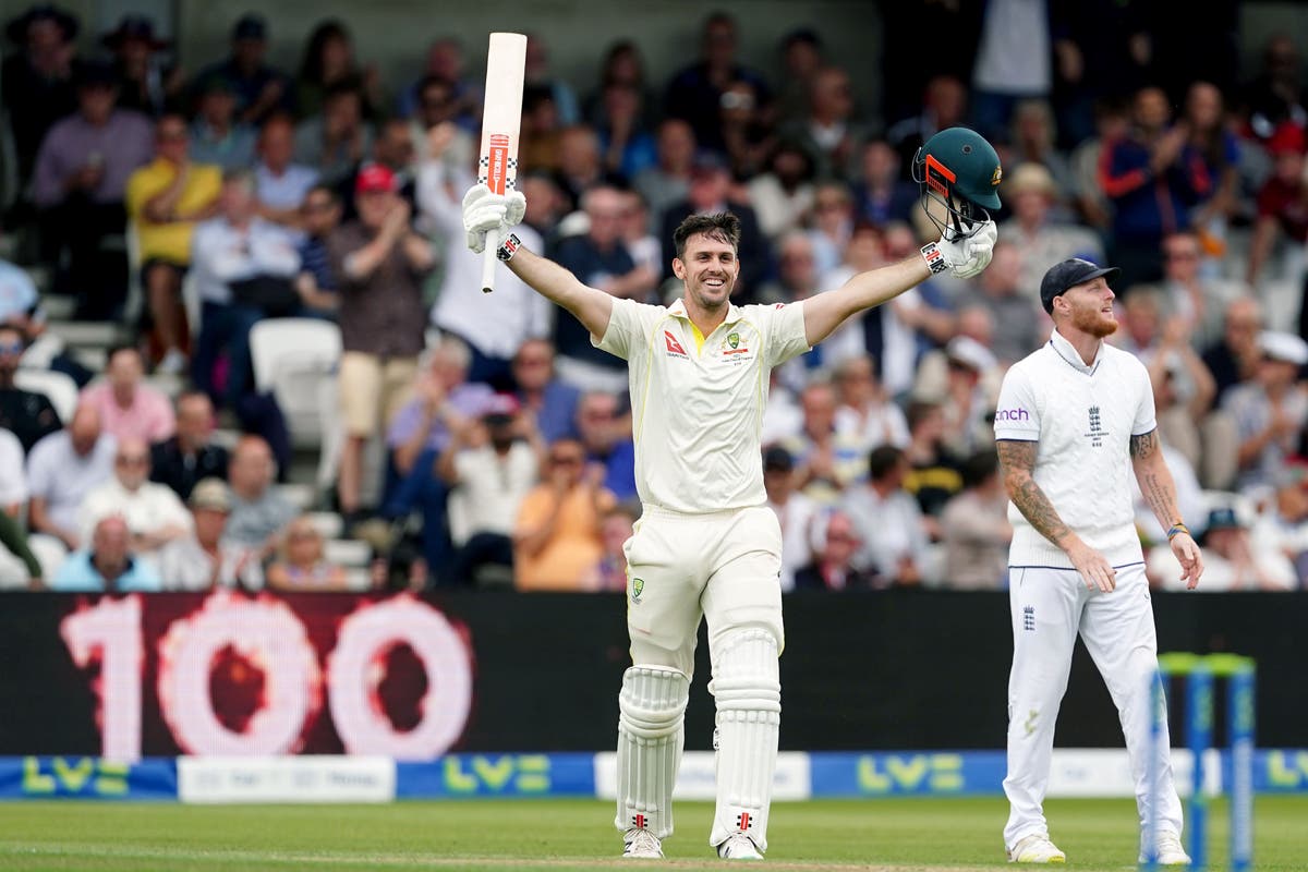 Mitch Marsh century changes game for Australia on day one of third Ashes Test