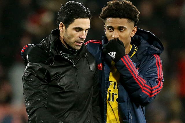 Reiss Nelson is keen to keep working under Mikel Arteta after extending his stay at Arsenal (Mark Kerton/PA)