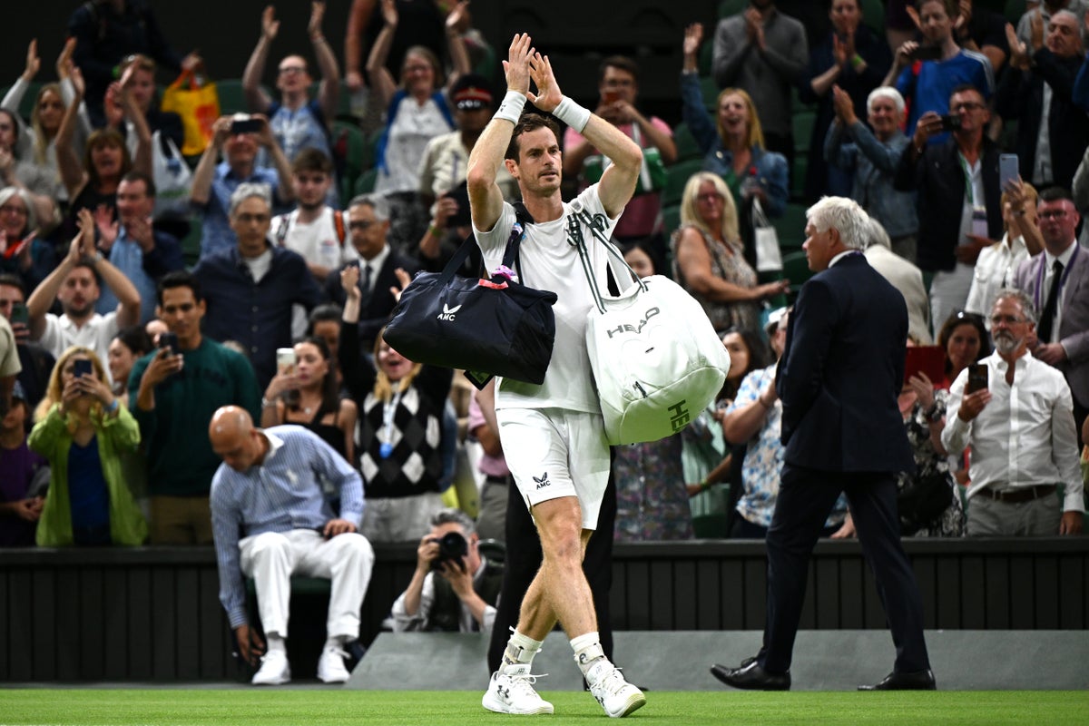 Wimbledon 2023 LIVE: Andy Murray vs Stefanos Tsitsipas suspended after rousing comeback