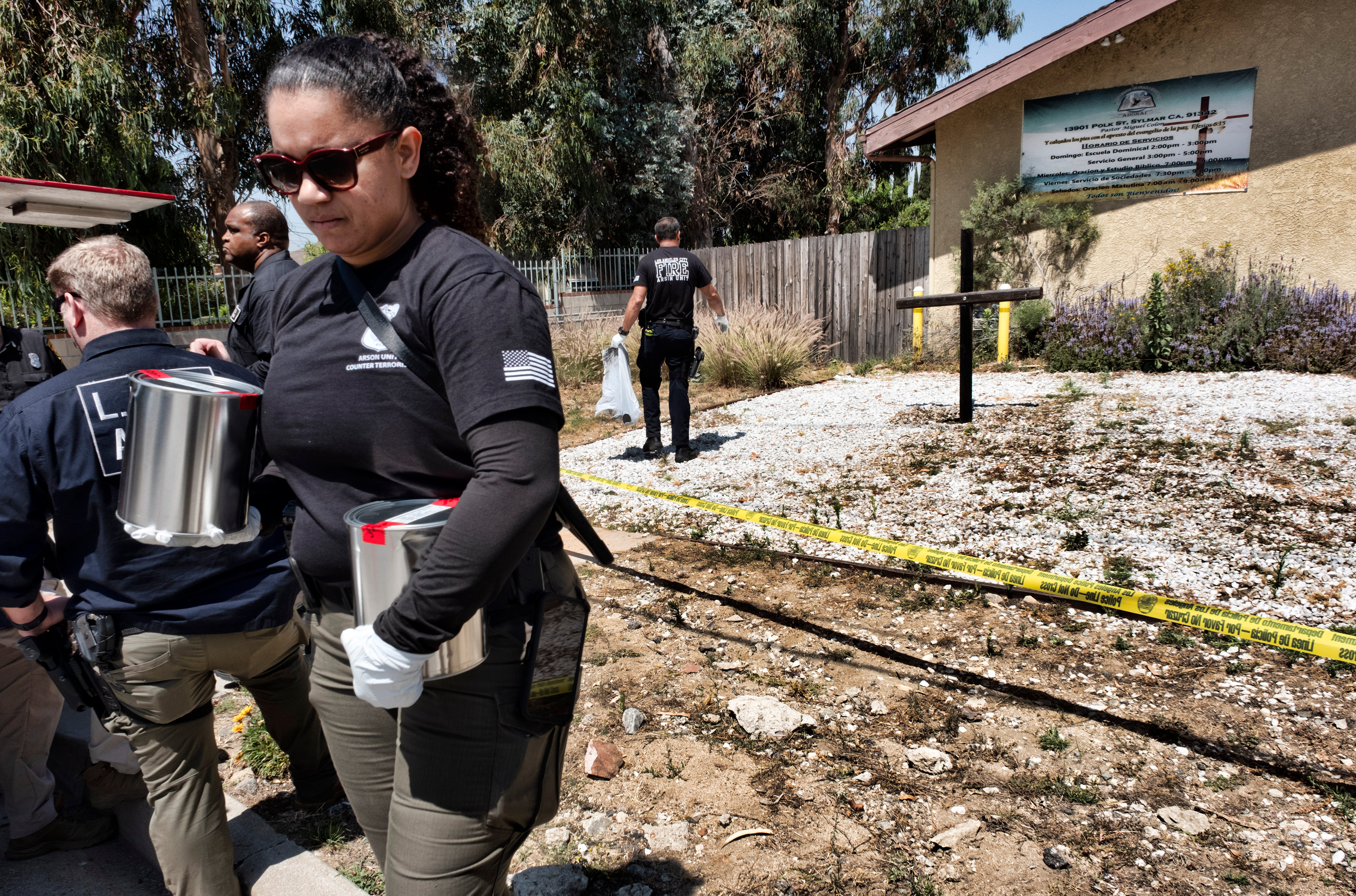 Church Crosses Burned