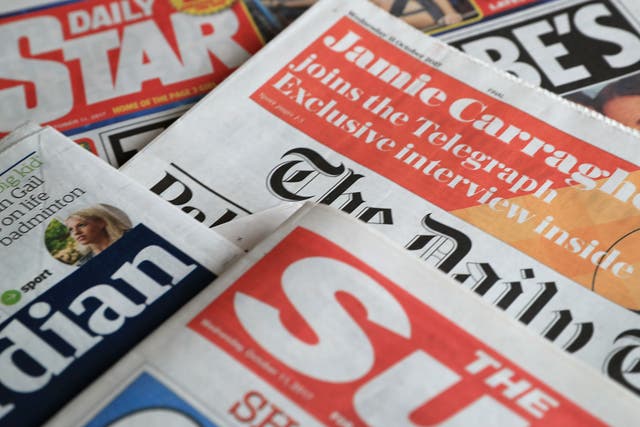 The death of an eight-year-old girl leads many of the nation’s papers (Peter Byrne/PA)