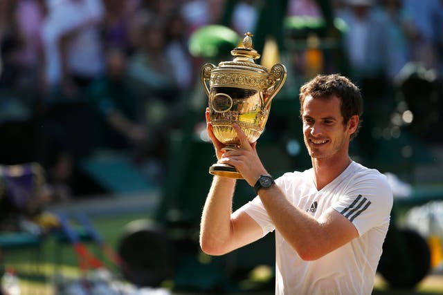 Andy Murray celebrates his Wimbledon triumph in 2013 (Jonathan Brady/PA)
