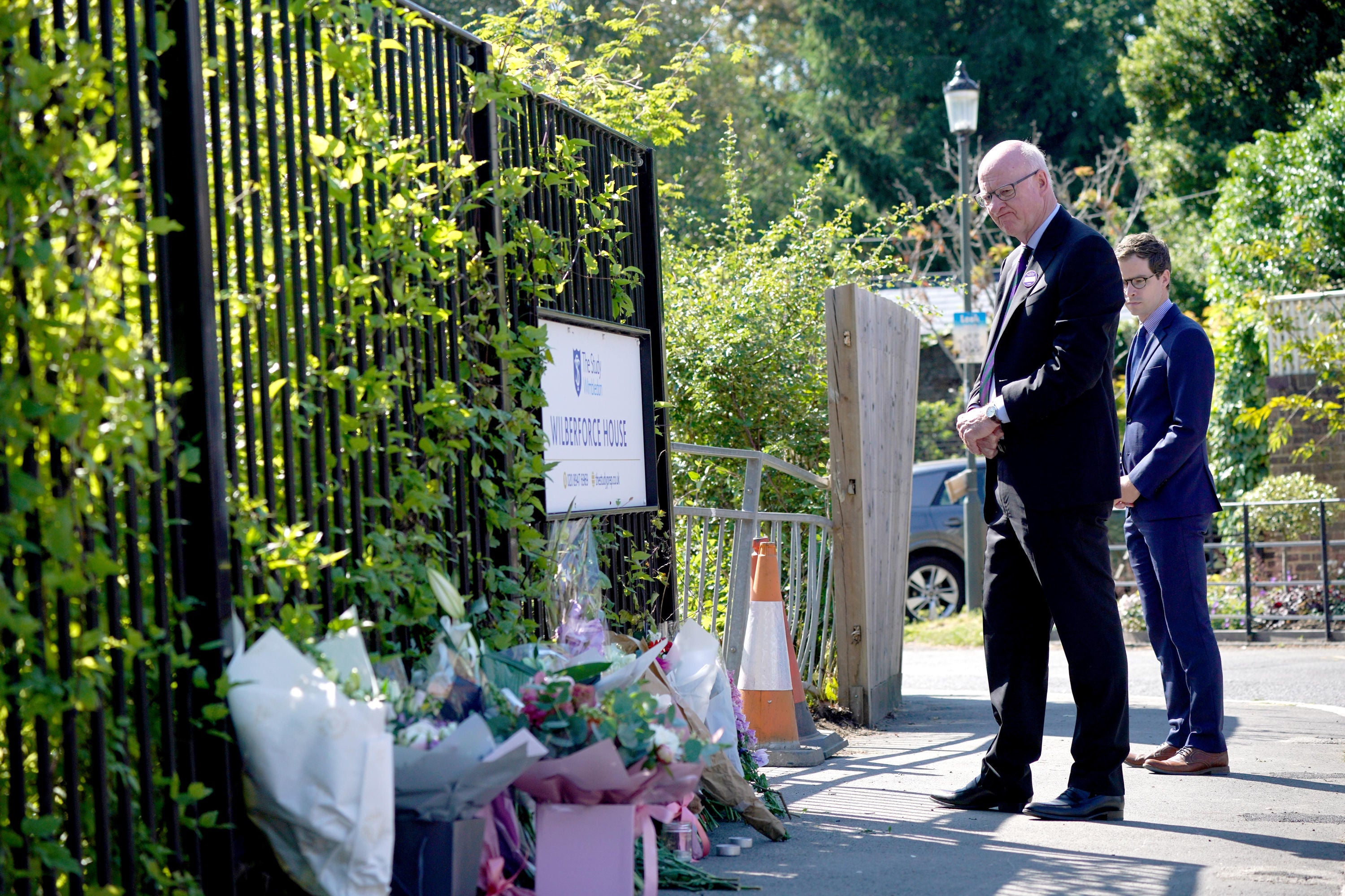The cordon was lifted on Friday to allow people to lay flowers