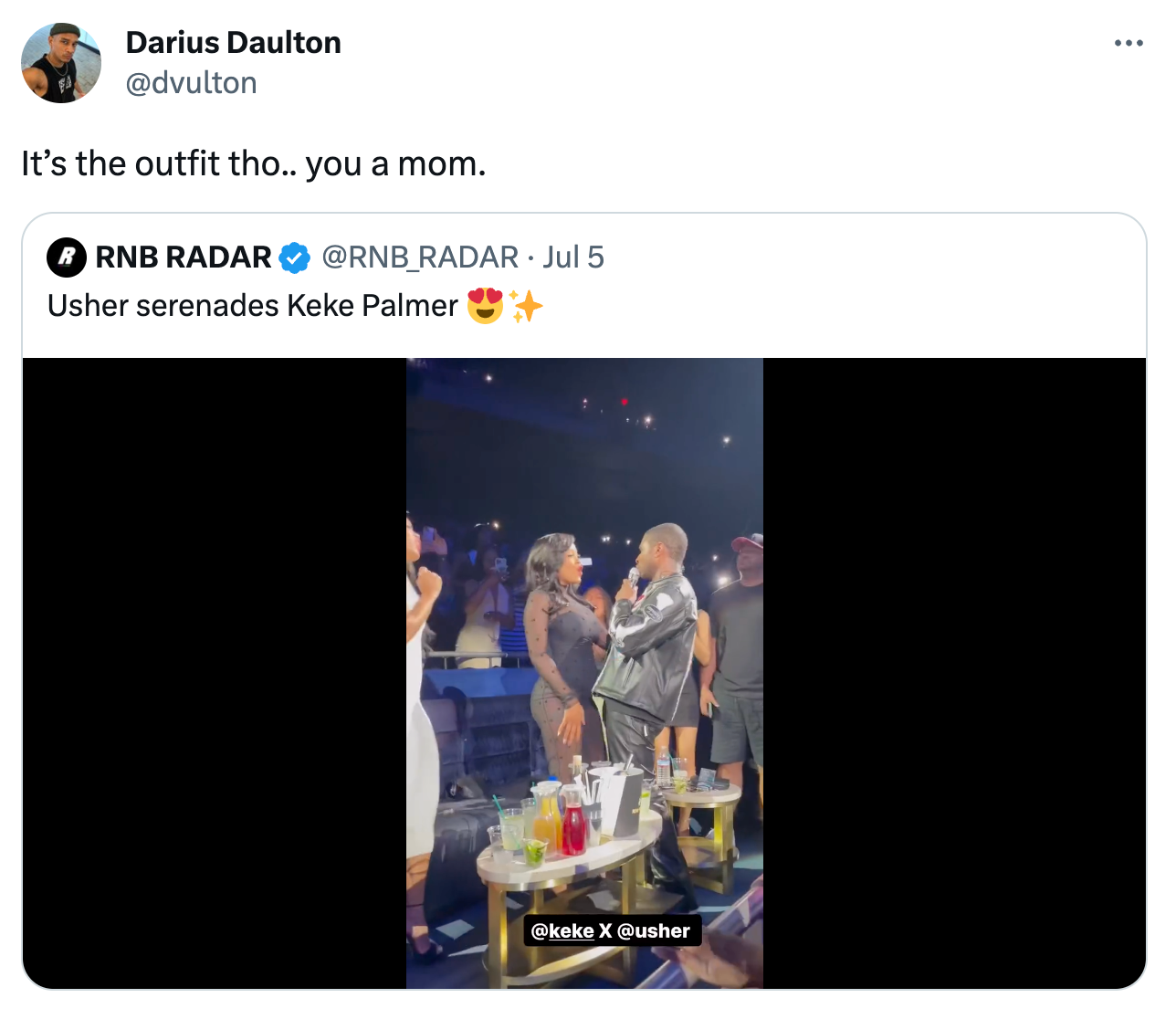 Darius Jackson’s intitial comment about Kiki Palmer’s outfit