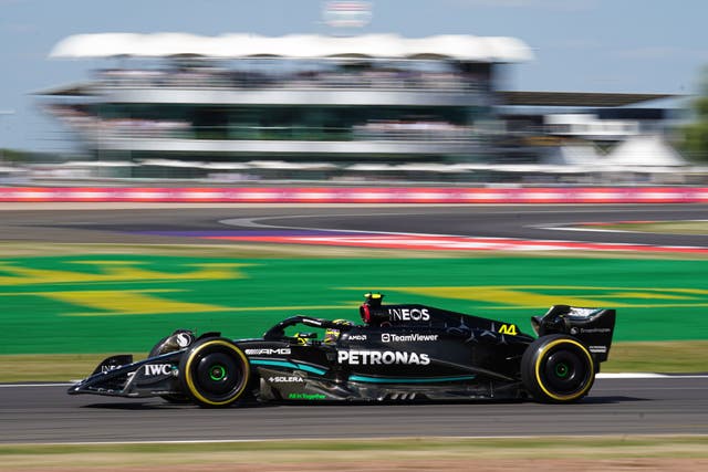Mercedes’ Lewis Hamilton finished 15th in practice (David Davies/PA)