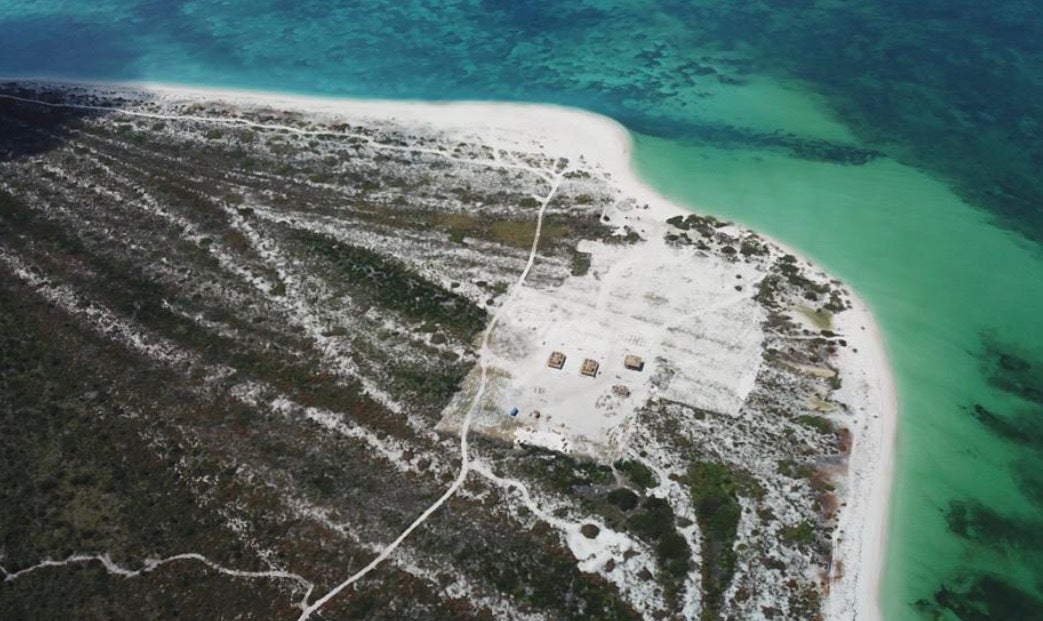 An aerial view of the new development on the pristine beachfront at Cedar Tree Point, Barbuda. The plans included a ‘security buffer zone’