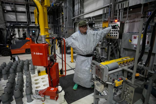 <p>Technicians work to destroy the United States' chemical weapons stockpile at the U.S. Army Pueblo Chemical Depot Thursday, June 8, 2023, in Pueblo, Colo</p>
