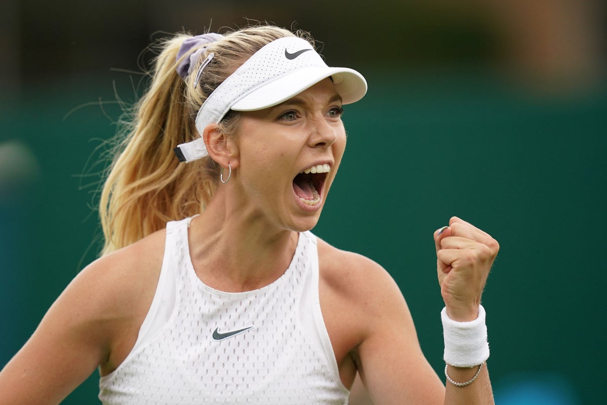 When is Katie Boulter playing at Wimbledon today?