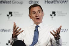 Hunt downplays tax cuts odds, conceding calming inflation is tougher than feared