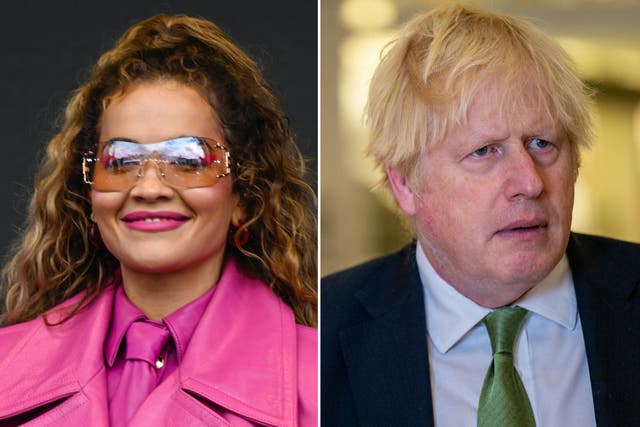 <p>Rita Ora and Boris Johnson both broke lockdown rules </p>