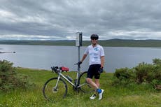 Cyclist completes 960-mile ride to remember friends who died from MND