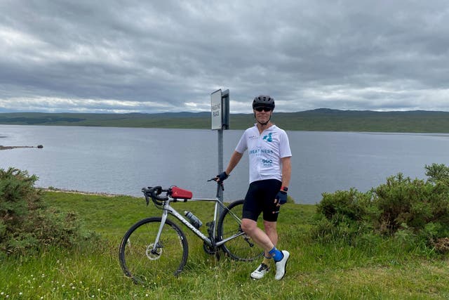 Pete Hawkins completed his challenge to cycle through destinations across Britain with ‘Ness’ in its name (Sue Hawkins)