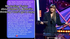 Taylor Swift replies to fan’s Instagram message complaining about ticket availability